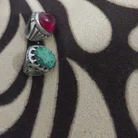 انگشتر فیروزه و یاقوت