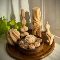 ست سینی سنگ مصنوعی و شمع