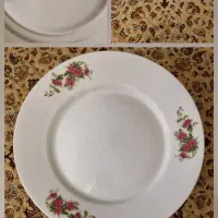 ظروف چینی گل سرخی و بلور