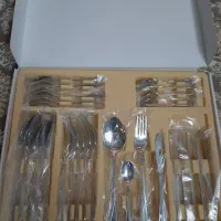 سرویس قاشق و چنگال ناب استیل  و کتری برقی پارس خزر