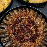 دلمه با برگ تازه و چاشنی دلخواه