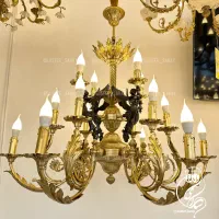لوستر برنزی سلطنتی طرح جدید-کار دست تبریز