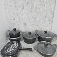 سرویس قابلمه 12 پارچه چدن دالغا همراه تابه رژیمی|ظروف پخت‌وپز|قم, علی آباد سعدگان|دیوار