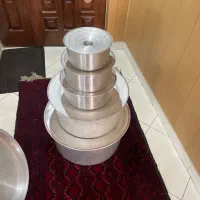 ست کامل قابلمه روحی 8تیکه عروس نو آکبند ضخیم سنگین|ظروف پخت‌وپز|مشهد, هنرستان|دیوار