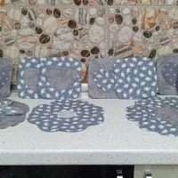 سرویس آشپزخانه پارچه کتان نخ کاملا نخ