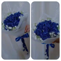 دسته گل و باکس گل روبانی