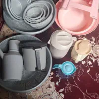 سبد و لگن پلاستیکی|ظروف نگهدارنده، پلاستیکی، یک‌بارمصرف|قم, سراجه|دیوار