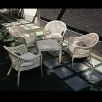 صندلی پلاستیکی ناهارخوری سبدی حصیری