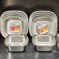 ابکش و لگن مربع یونیک۵تایی استیل ضدزنگ آهنربا نگیر