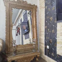 آینه کنسول و شمعدانی|بوفه، ویترین، کنسول|مشهد, الهیه|دیوار