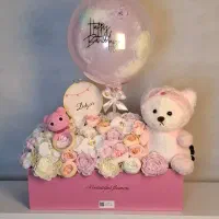 باکس گل.سبد گل.باکس نوزادی.هدیه.تولد