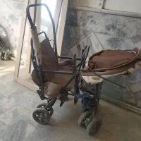 کالسکه دوقلو سالم تمیز|کالسکه و لوازم جانبی|چناران, |دیوار