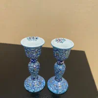 شمعدان مسی میناکاری|صنایع دستی و سایر لوازم تزئینی|اصفهان, کوی امیریه|دیوار