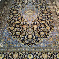 فرش دستباف ۹ متری سرمه ای کاشان دستبافت|فرش|تهران, مولوی|دیوار