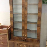 بوفه و کمد چوبی دو تکه