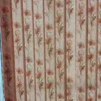 فروش پرده کتان ابریشم ب همراه شال وکتیبه|پرده، رانر، رومیزی|میاندوآب, |دیوار