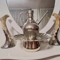 افتابه لگن ورشو با روکش نقره عتیقه کلکسیونی|کلکسیون اشیاء عتیقه|تهران, شهرک غرب|دیوار