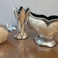 ست گلدان های دکوری و انتیک سرامیکی و صدفی