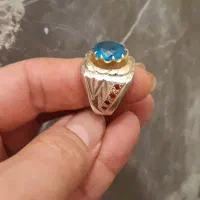 انگشتر توپاز کار دست