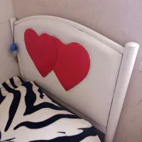 تختخواب تک نفره فلز و چرم بدون تشک