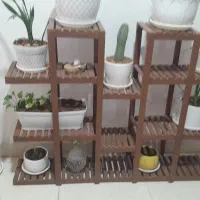 پایه استند چوبی گلدان