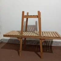 پایه گل و گلدان چوبی