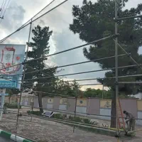 داربست فلزی  عمارت
