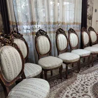 ۸ عدد صندلی چوب گردو اصل|مبلمان خانگی و میز عسلی|اهواز, کوروش|دیوار