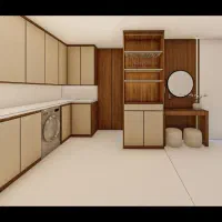 18متر کابینت سفید ساده