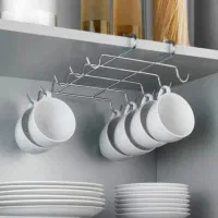 راف نظم دهنده‌ مدل آویز فنجان استیل