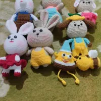 لیف حمام .وعروسک های آویز