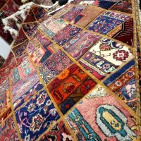 فرش دستبافت چهل تکه ،کلاژ|فرش|خسروشاه, |دیوار