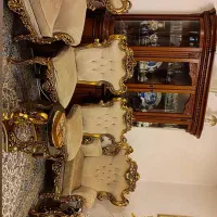 میل ۷ نفره با دو میزبان و جلو مبلی|مبلمان خانگی و میز عسلی|هشتگرد, هشتگرد قدیم|دیوار