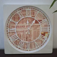 ساعت دیواری بسیار شیک و نو همراه با جعبه چوبی|ساعت دیواری و تزئینی|تهران, ائمه اطهار|دیوار