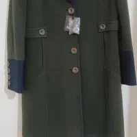 پالتو فوتر کوبیده یشمی رنگ