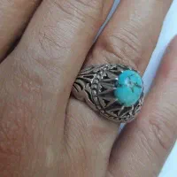 انگشتر فیروزه با رکاب نقره|جواهرات|قم, شهرک مهدیه|دیوار