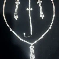 سرویس ست نقره جواهری روکش طلا سفید