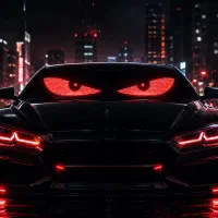 چشم متحرک روی شیشه ماشین  LED ماتریکس پنل