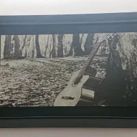 تابلو فرش ماشینی و نقاشی گیتار|تابلو فرش|قزوین, |دیوار