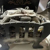 هیزم شومینه و بسکت نگهدارنده|بخاری، هیتر، شومینه|ساری, |دیوار