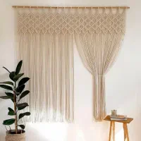 پرده مکرومه بافی