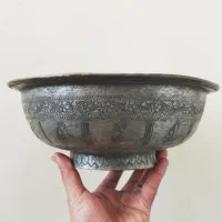 قدح مسی قاجاری