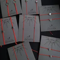 دستبند رد استرینگ و دستبند سِت نخی مینیمال مشکی