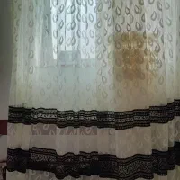 دو عدد پرده توری|پرده، رانر، رومیزی|گرگان, |دیوار