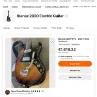 گیتار الکتریک آیبانز ژاپن  (عتیقه نایاب)