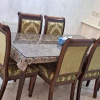 مبل کلاسیک چوبی ۹ نفره با ناهارخوری ۶ نفره|مبلمان خانگی و میز عسلی|تهران, کوی بیمه|دیوار