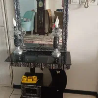 بوفه چوبی و آینه شمعدان