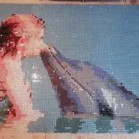 انواع دلفین استخری با کاشی سرامیک مینیاتوری