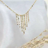 گردنبند شرابه ای نمادار طلای اعتماد