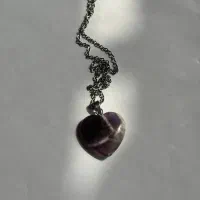 گردنبند امیتیس اصل رگه دار بنفش مناسب هدیه با جعبه|جواهرات|تهران, قبا|دیوار